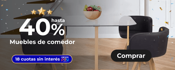 Hasta 40% - Muebles de comedor.